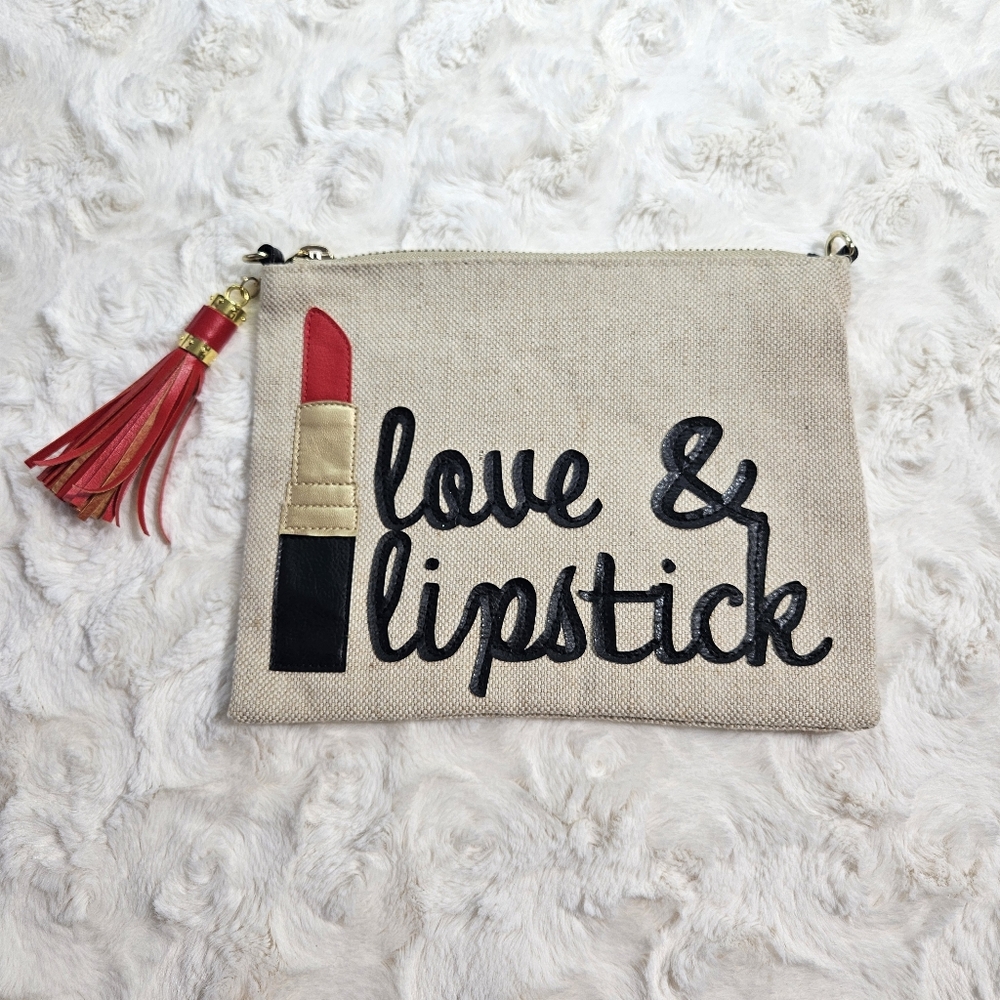 Weekend Love - Canvas Cosmetic Bag With Tassel